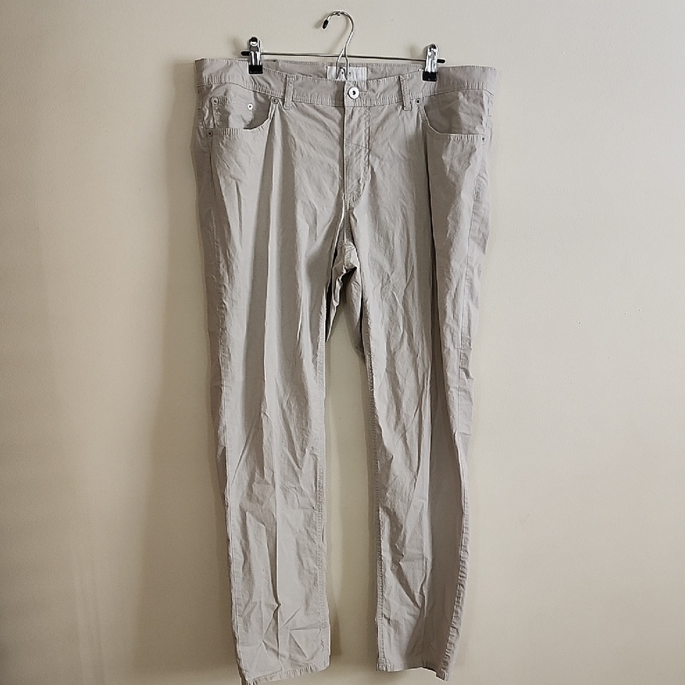 Brax Cooper Fancy Neutral Beige Casual Pants Mens 40/32